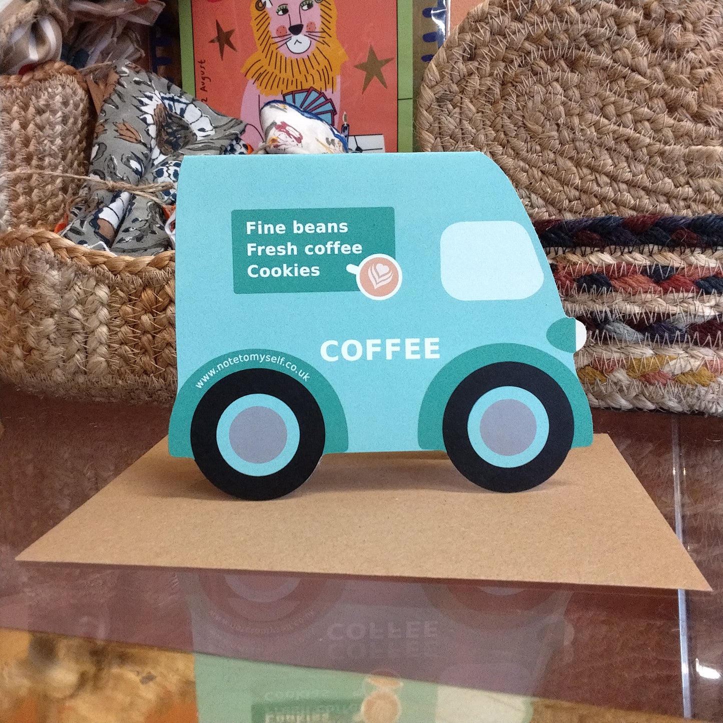 Coffee Van Shaped Card