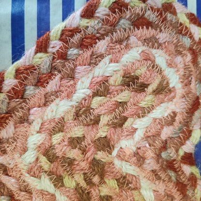 Coral jute coaster