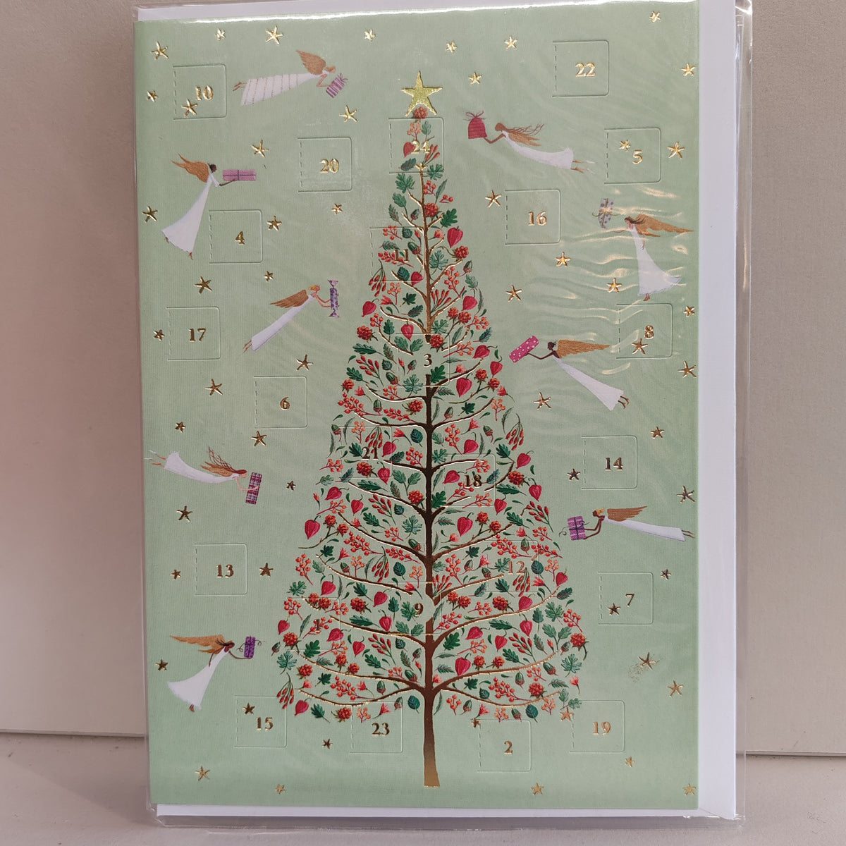 Angel Trees Advent calendar Greeting card