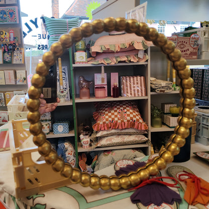 Gold leaf Bobbin mirror