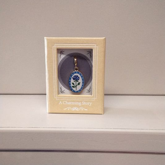 Blue Rose Bracelet Charm