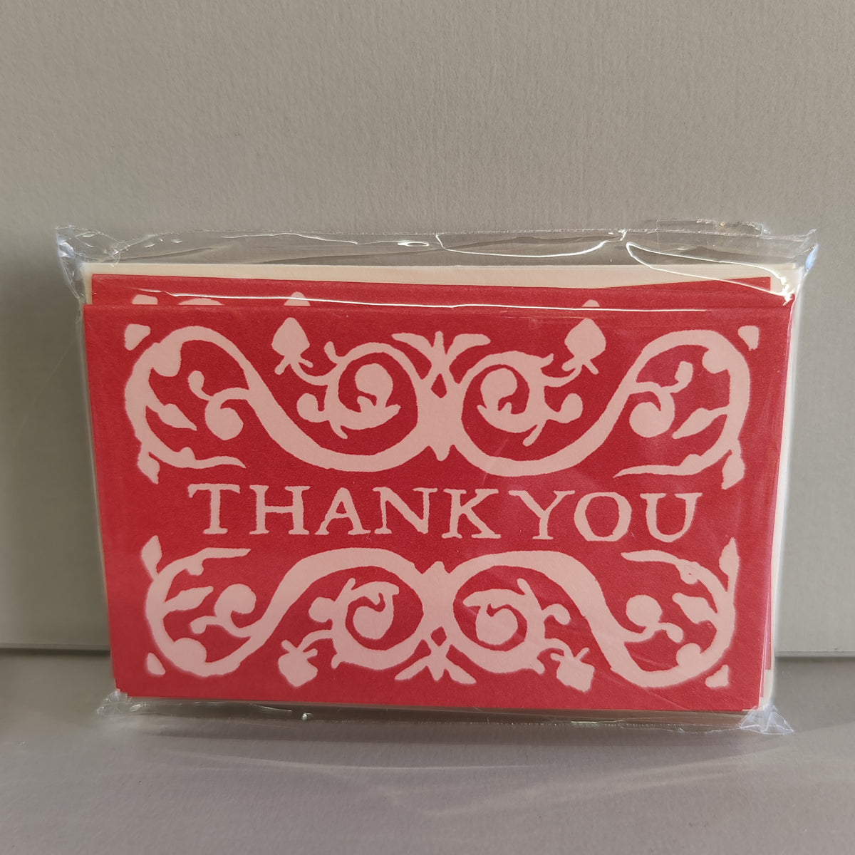 Pack of Arabesque Thank you gift cards. Raspberry