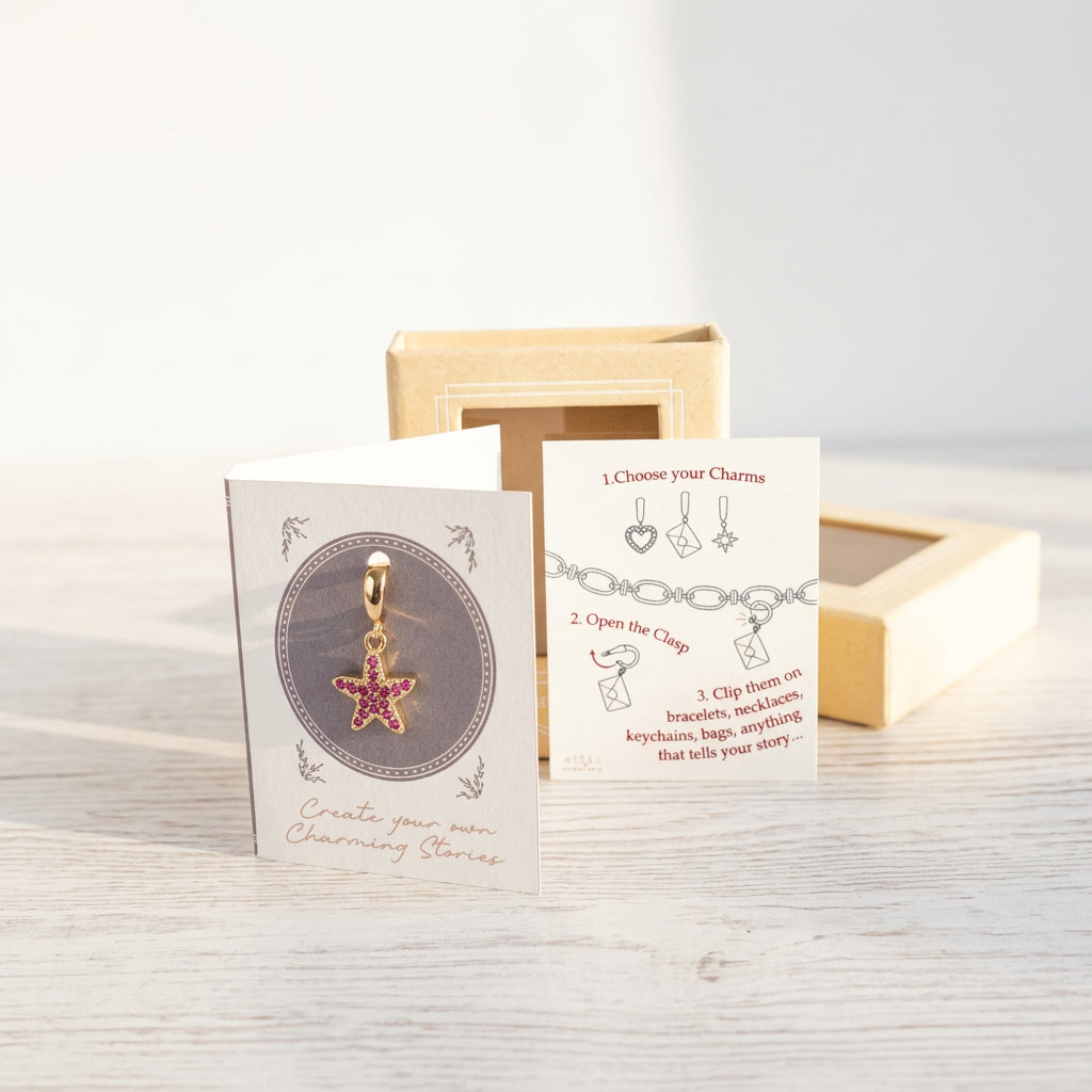 Starfish Charm - Pink