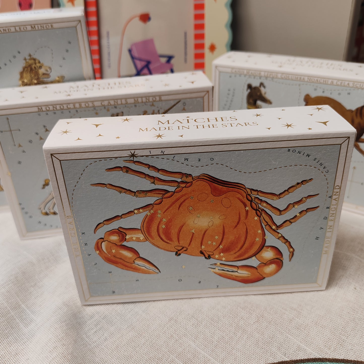 Astrology style packaging of a crab