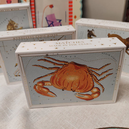 Astrology style packaging of a crab