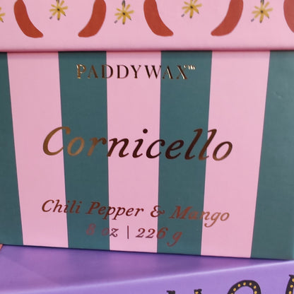 Paddywax Cornicello Chili Pepper & Mango Scented Soy Candle 8 oz
