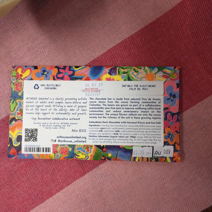 Joy Revolution Dark Chocolate Bar with Caramel Pieces & Seasalt