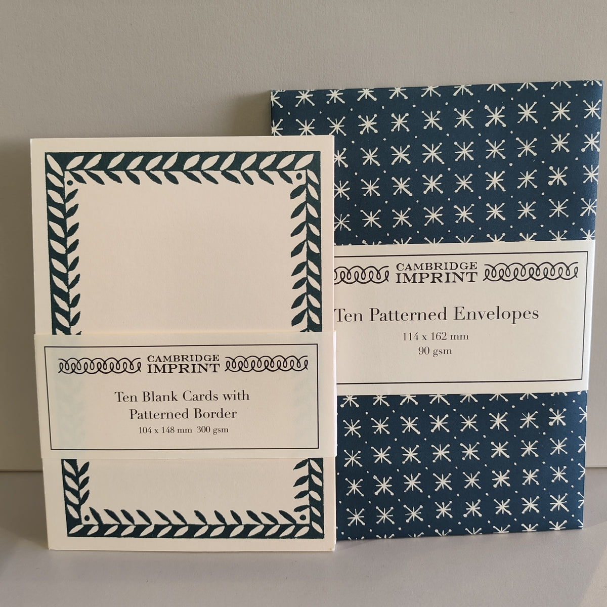 Pack 10 plain bordered Postcards. Colour Petrol