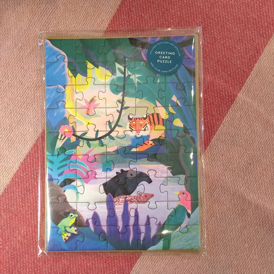 Sumatran jungle jigsaw greeting card