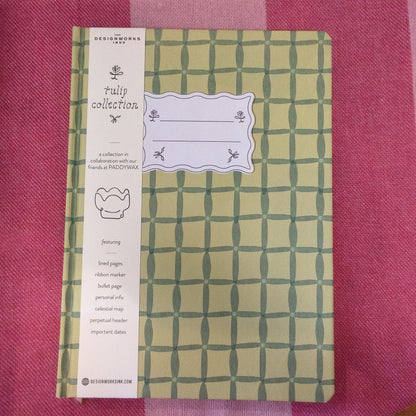 Tulip Jumbo Journal - Green Lattice
