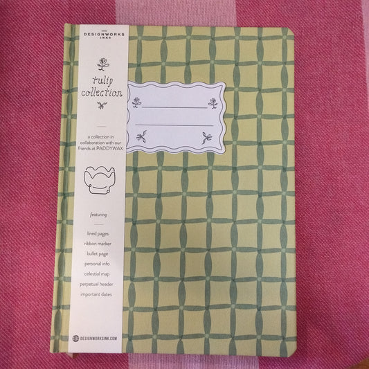 Tulip Jumbo Journal - Green Lattice