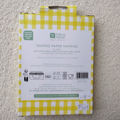 Bunny shaped napkins (20)