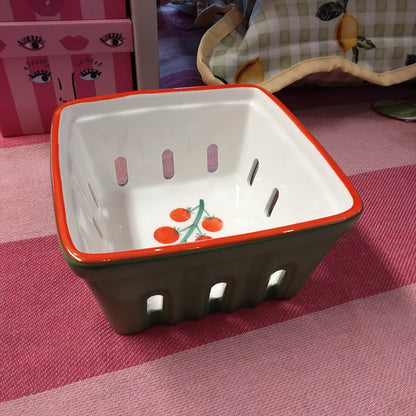 Ceramic Punnet, fruit decoration