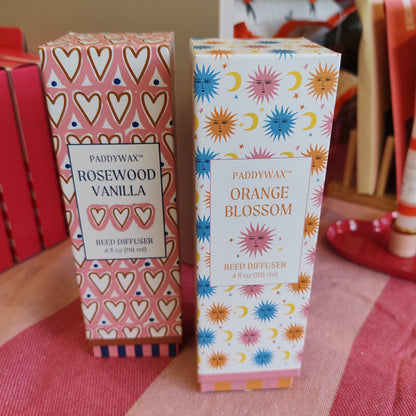 Paddy Wax Rosewood Vanilla Reed Diffuser 4 fl oz Pink Navy