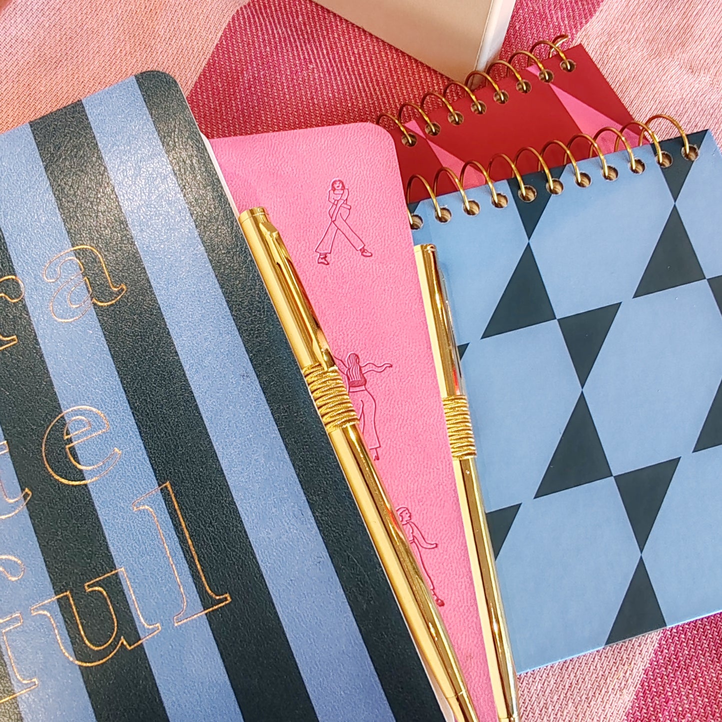 Blue stripe gratitude journal.