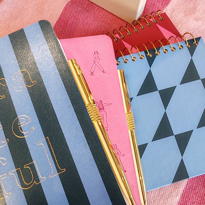 Blue stripe gratitude journal.