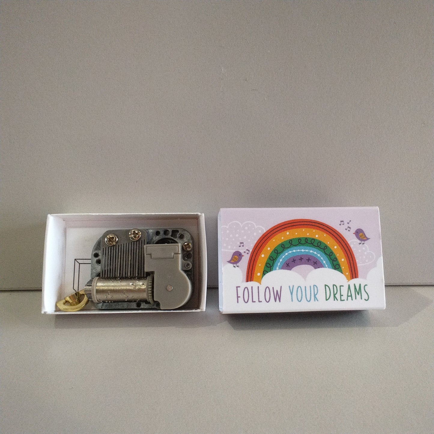 Somewhere Over the Rainbow Music Box in a Matchbox