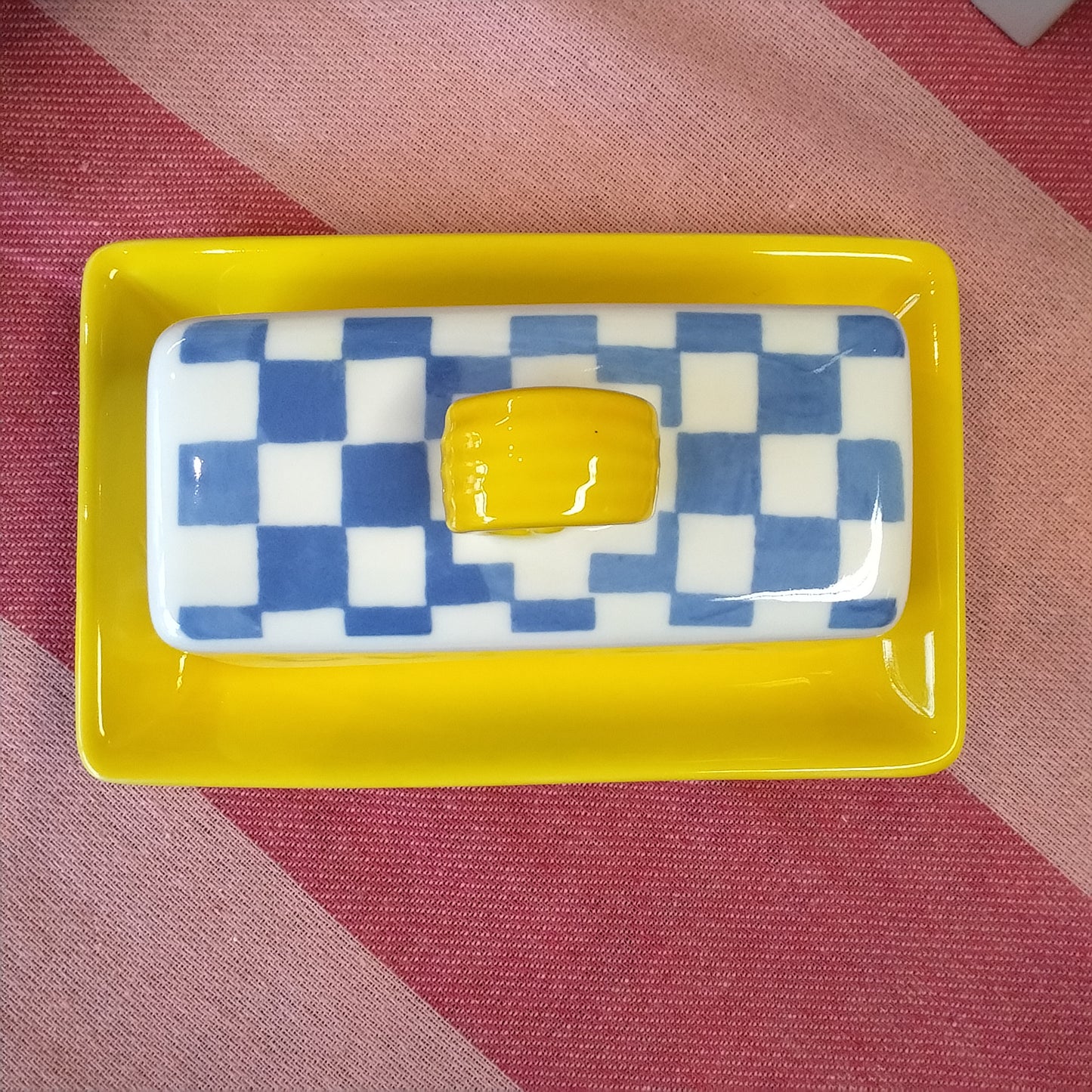 Small Butter Dish, Blue, Bon Appetit