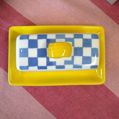 Small Butter Dish, Blue, Bon Appetit
