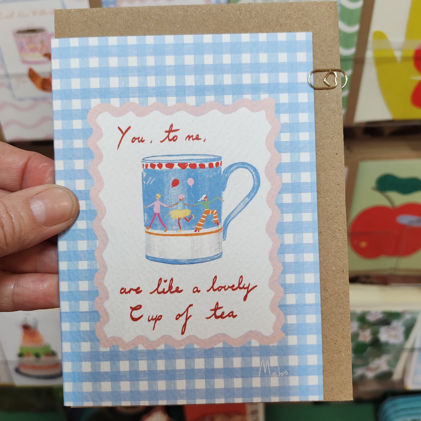 Lovely cup of tea greeting card