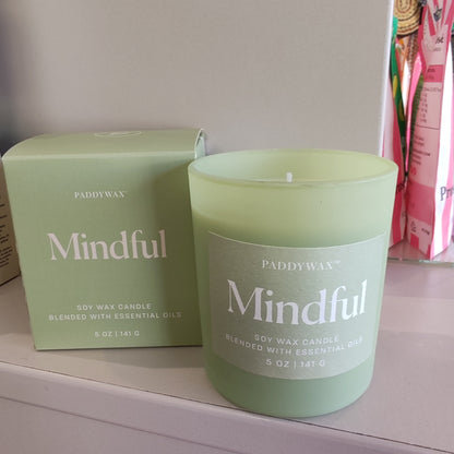 Wellness essential oils scented candle. 7oz. Mindful
