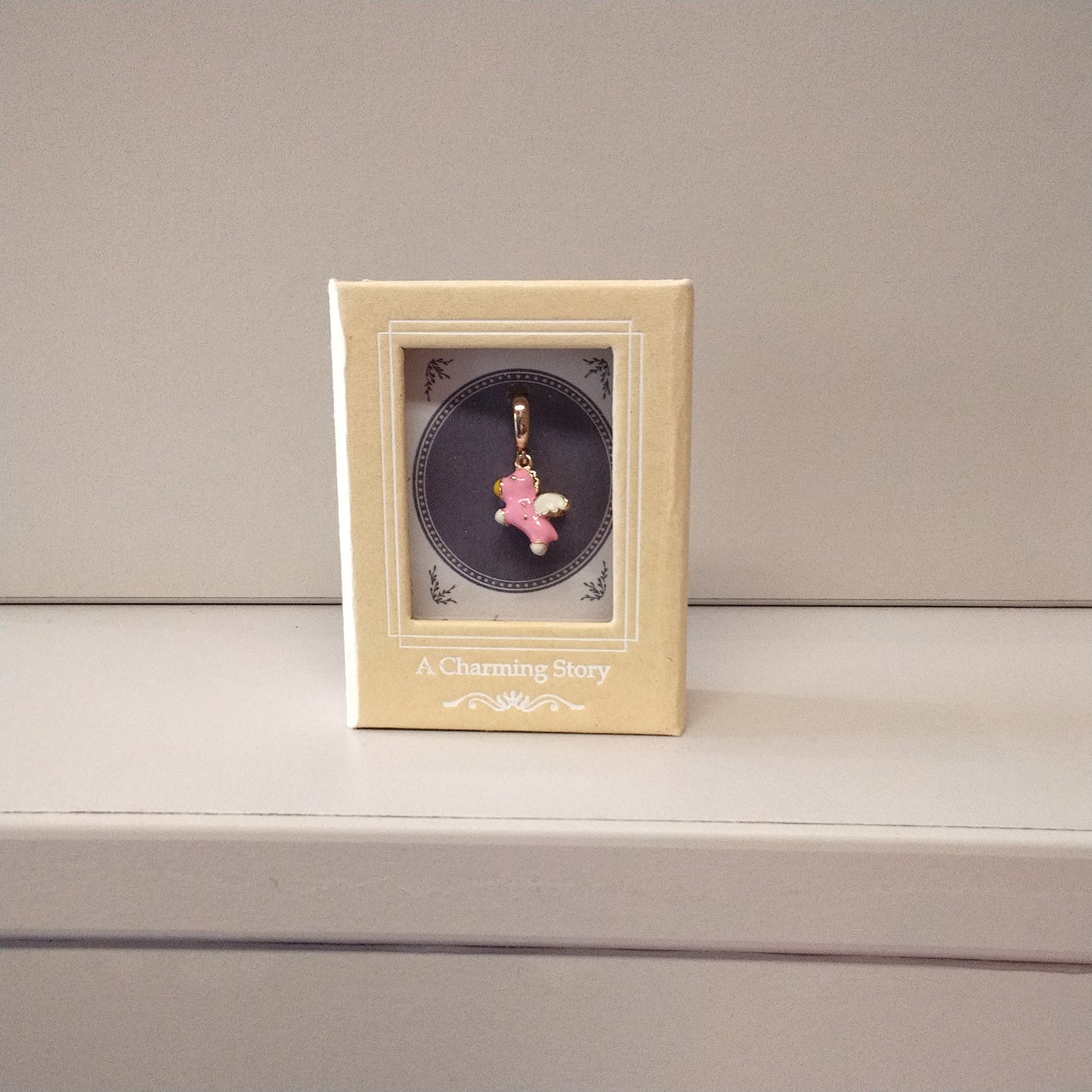 Pink Pegasus Bracelet Charm