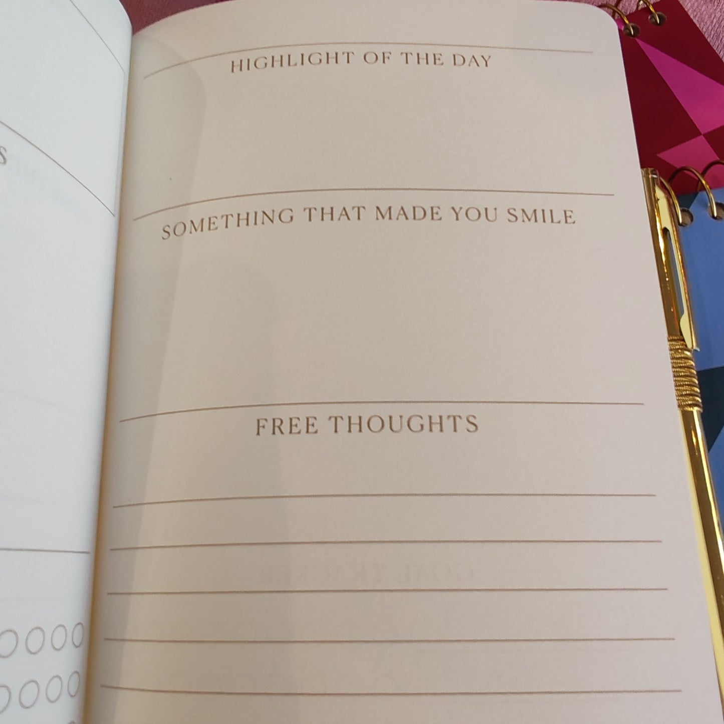 Blue stripe gratitude journal.