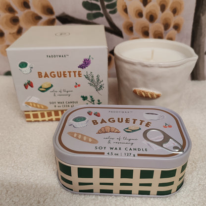 Bistro baguette ceramic candle