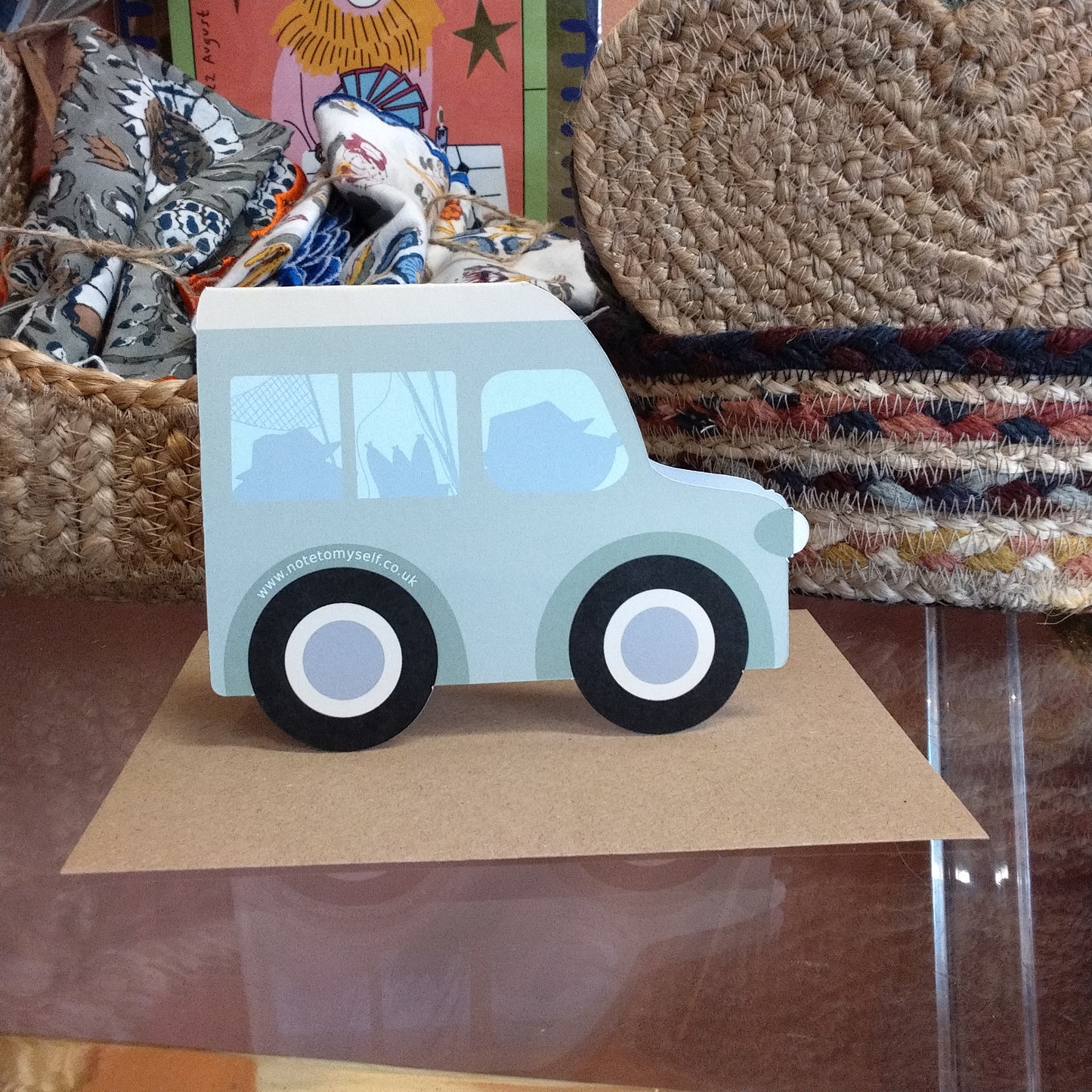 Fishing Trip Van Shaped Card